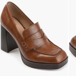 Ezzey Platform Penny Loafer Pump